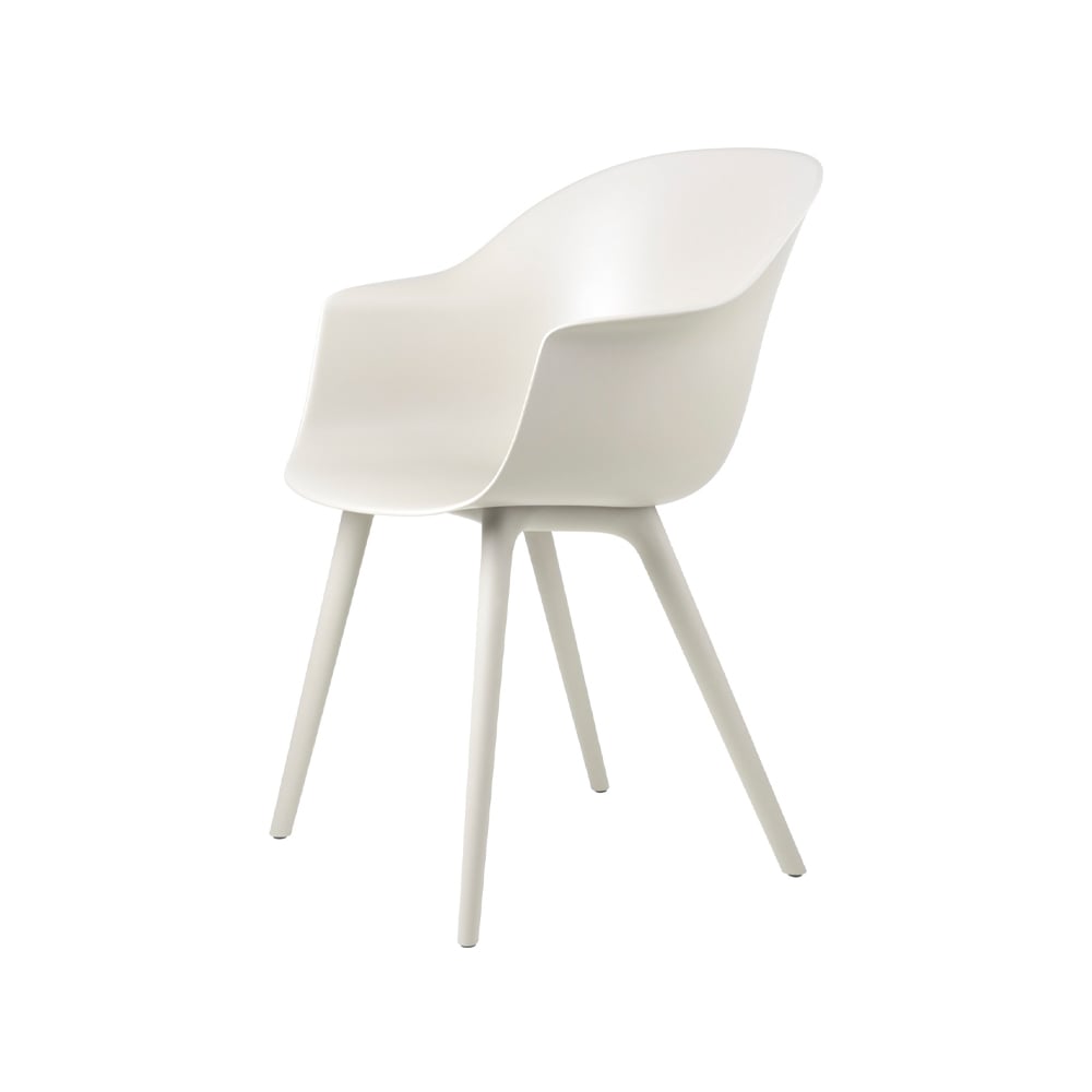 GUBI Bat Plastic chair Alabaster white