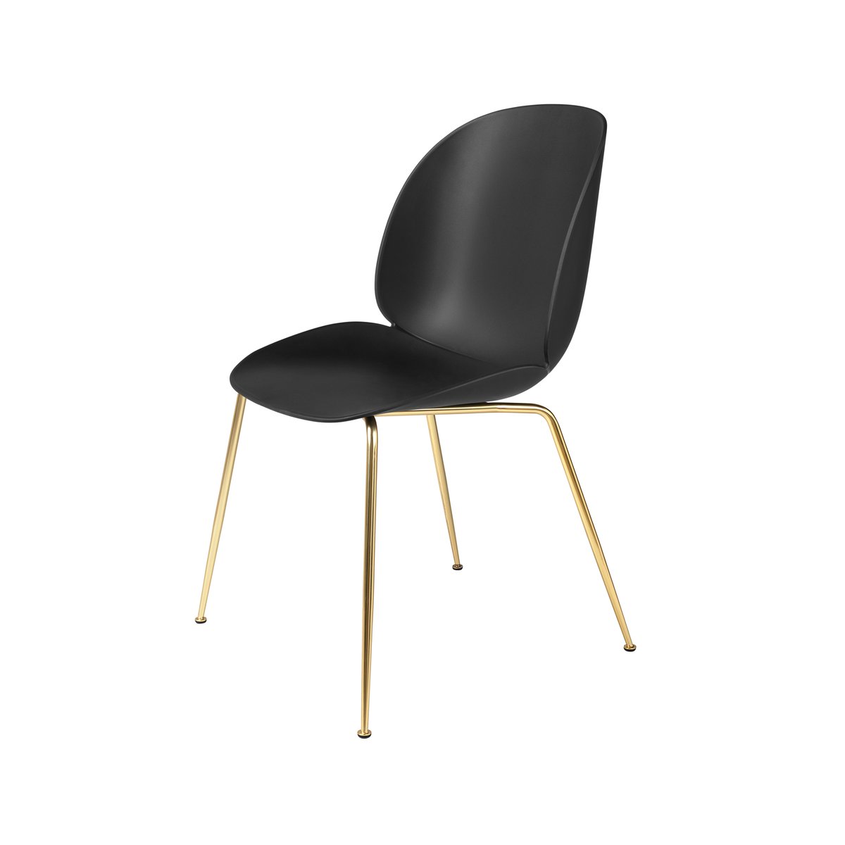 GUBI Beetle chair Black, brass legs