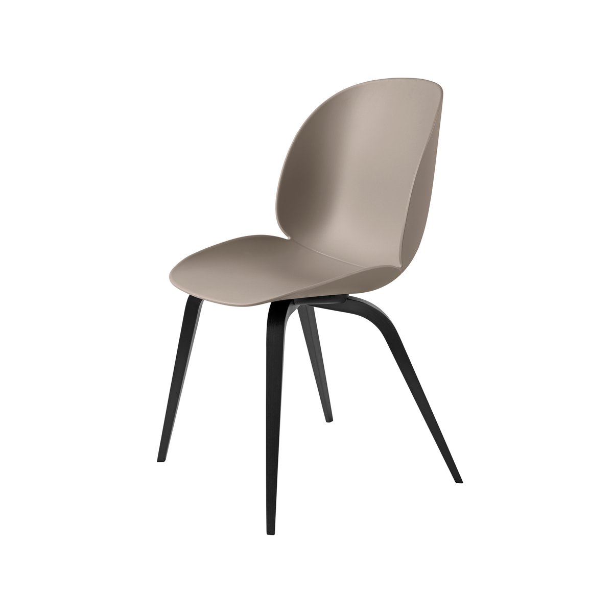 GUBI Beetle chair New beige, black stained birch legs