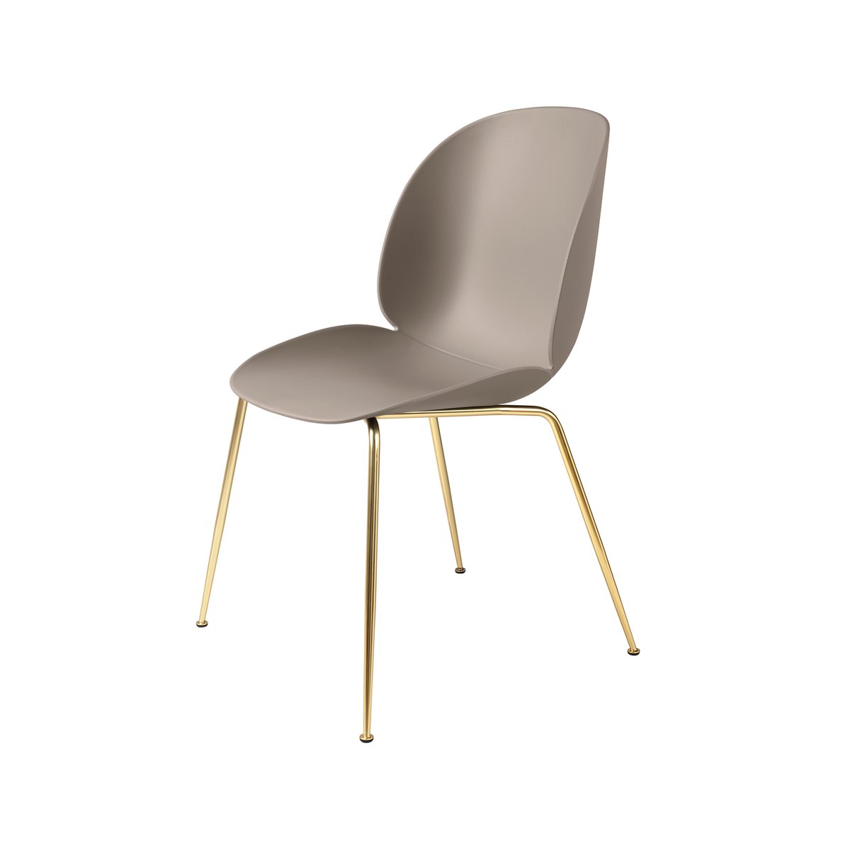 GUBI Beetle chair New beige, brass legs