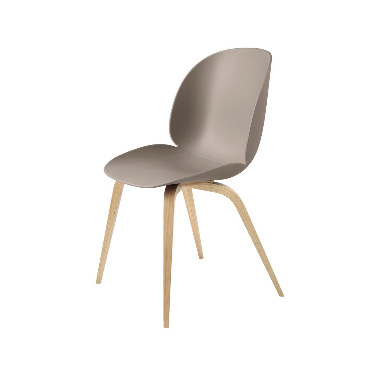 GUBI Beetle chair New beige, matte lacquered oak legs