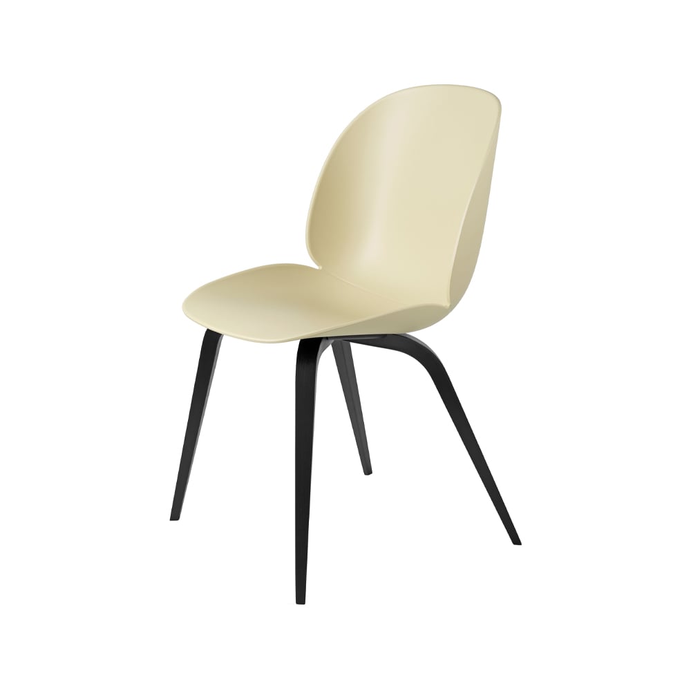 GUBI Beetle chair Pastel green, black stained birch legs