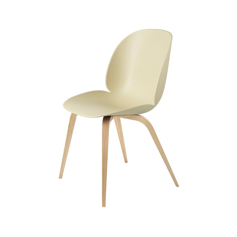 GUBI Beetle chair Pastel green, matte lacquered oak legs