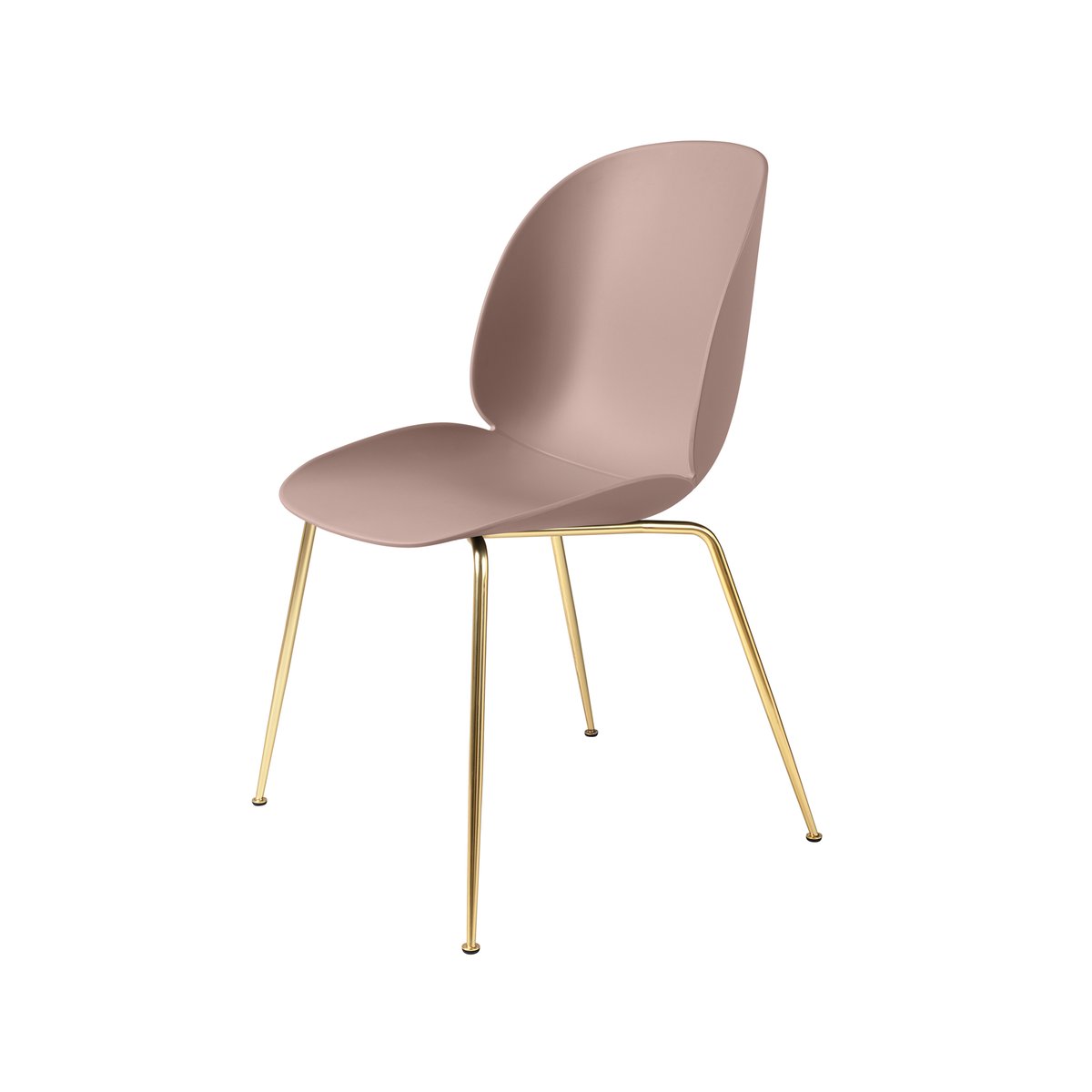 GUBI Beetle chair Sweet pink, brass legs