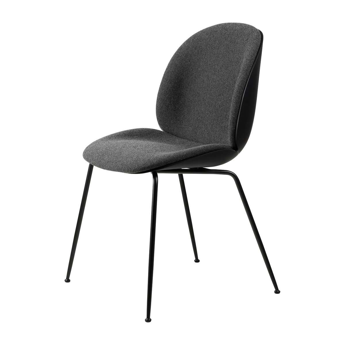 GUBI Beetle chair upholstered front/ black legs Hallingdal 65 nr.173-black