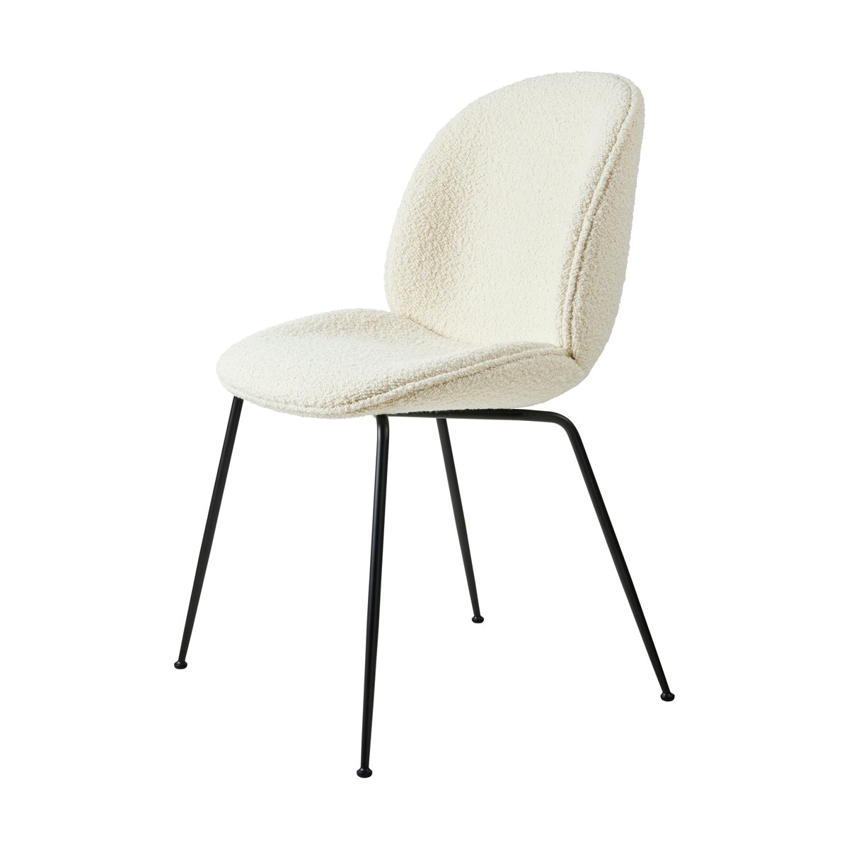 GUBI Beetle dining chair - fully upholstered conic base Karakorum 001-black stand