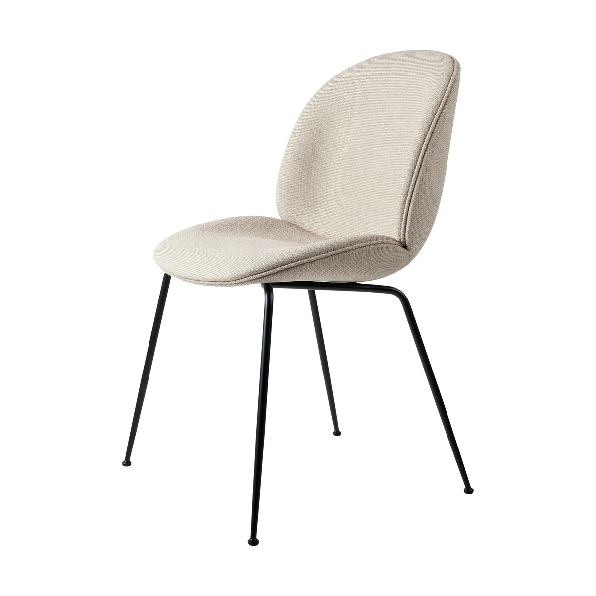 GUBI Beetle dining chair - fully upholstered conic base Tempt 61168-black matte