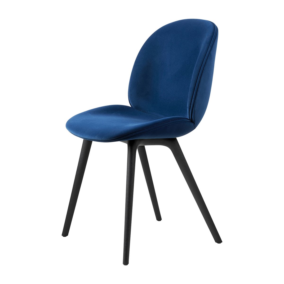 GUBI Beetle dining chair - fully upholstered-plastic base Sunday 003-black