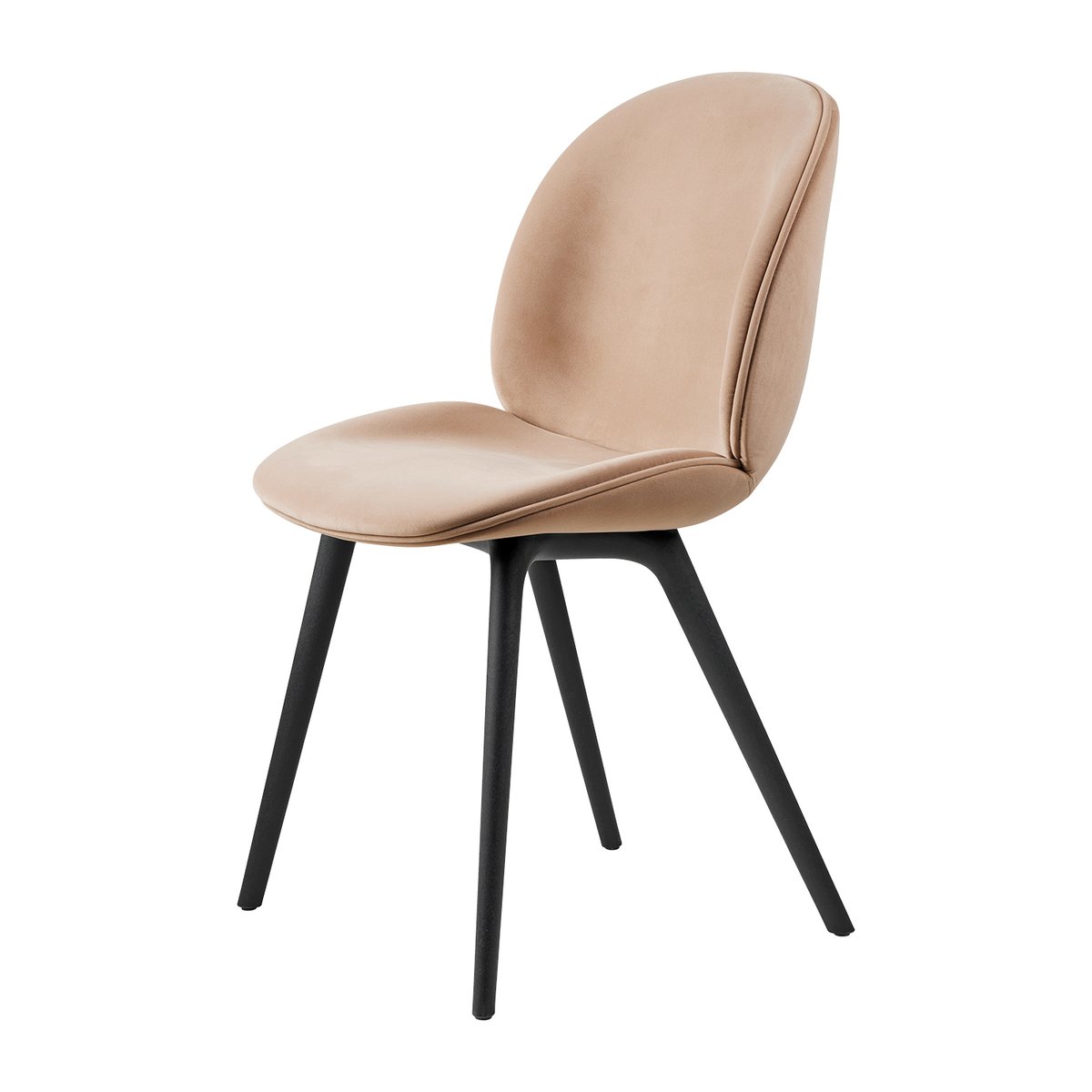 GUBI Beetle dining chair - fully upholstered-plastic base Sunday 034-black