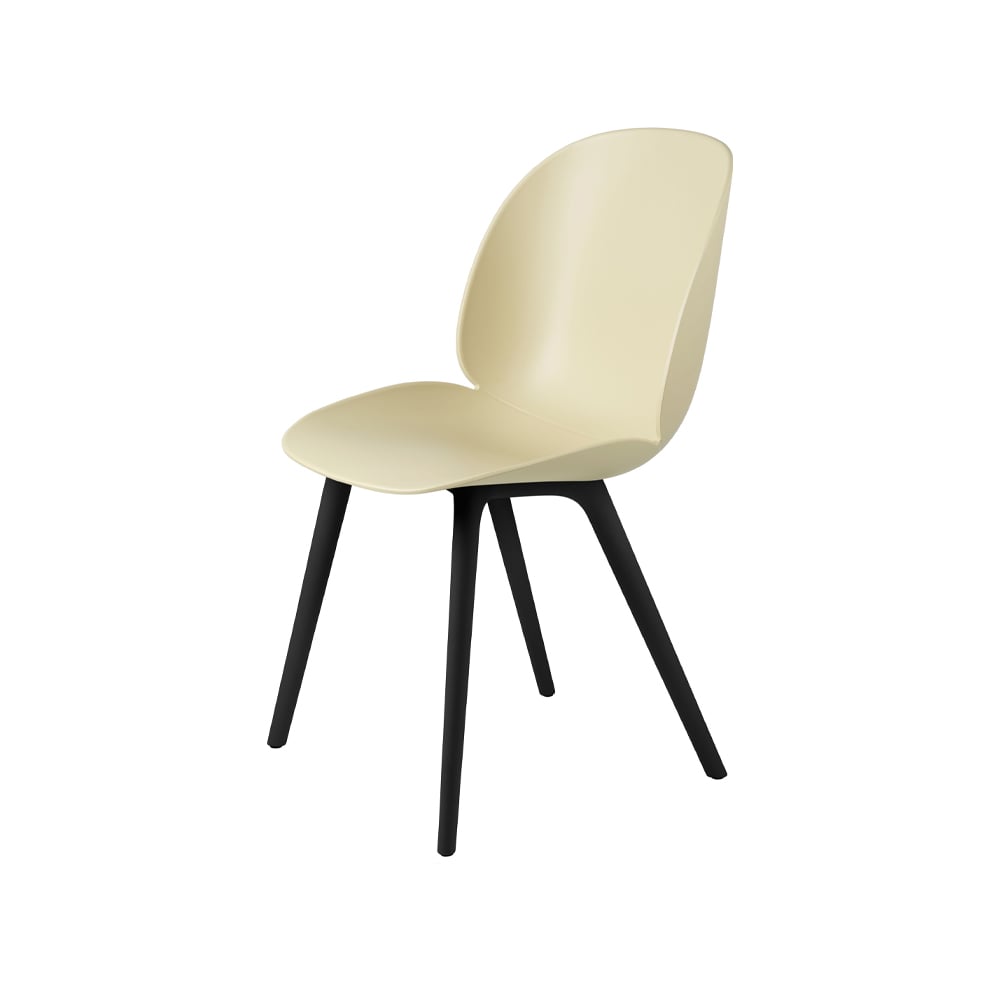 GUBI Beetle Plastic chair Pastel green, black leg