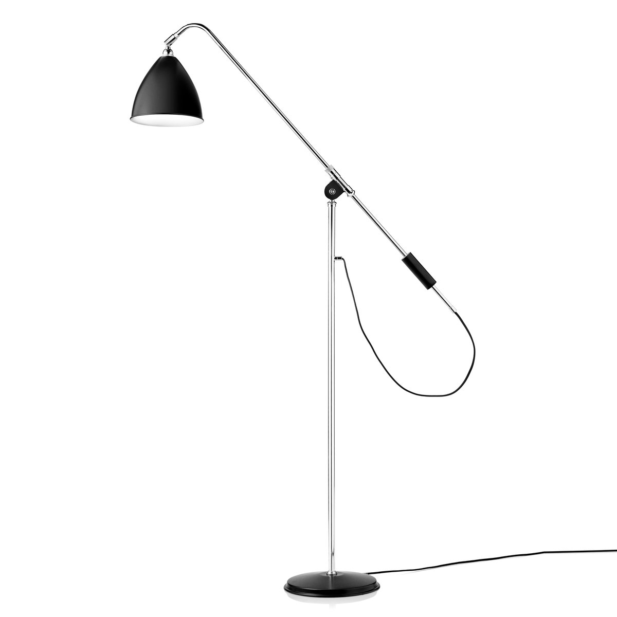 GUBI Bestlite BL4 floor lamp black-chrome | Scandinavian Design | Floor lamps | Silver-coloured