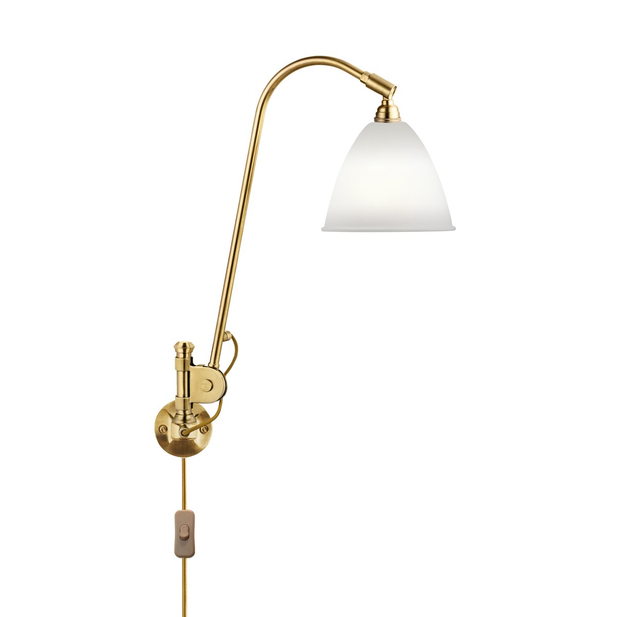 GUBI Bestlite BL6 wall lamp bone china-brass