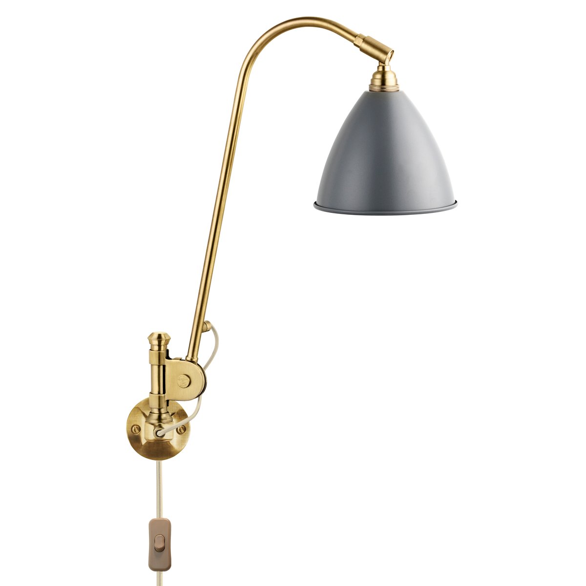 GUBI Bestlite BL6 wall lamp grey-brass