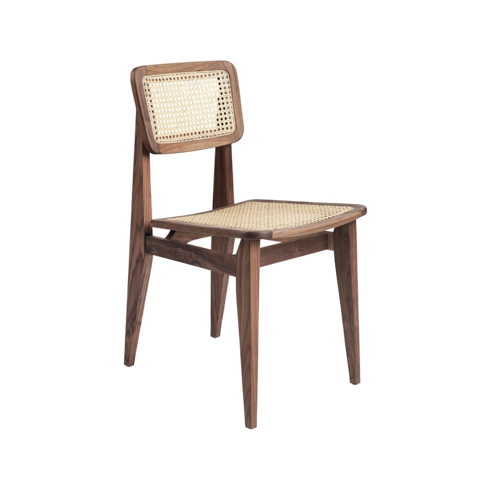 GUBI C-Chair chair American walnut, rattan