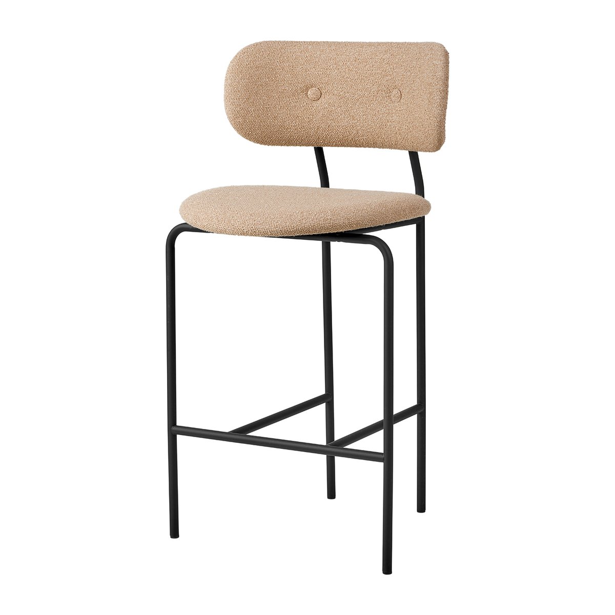 GUBI Coco counter chair - fully upholstered Around bouclé 004-black