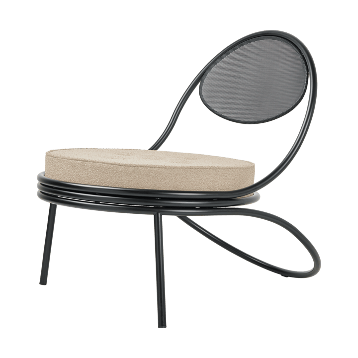 Copacabana Outdoor Lounge Chair upholstered seat - Lorkey limonta 41-black legs - GUBI