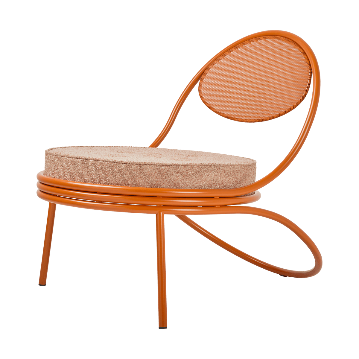 GUBI Copacabana Outdoor Lounge Chair upholstered seat Lorkey limonta 44-international orange