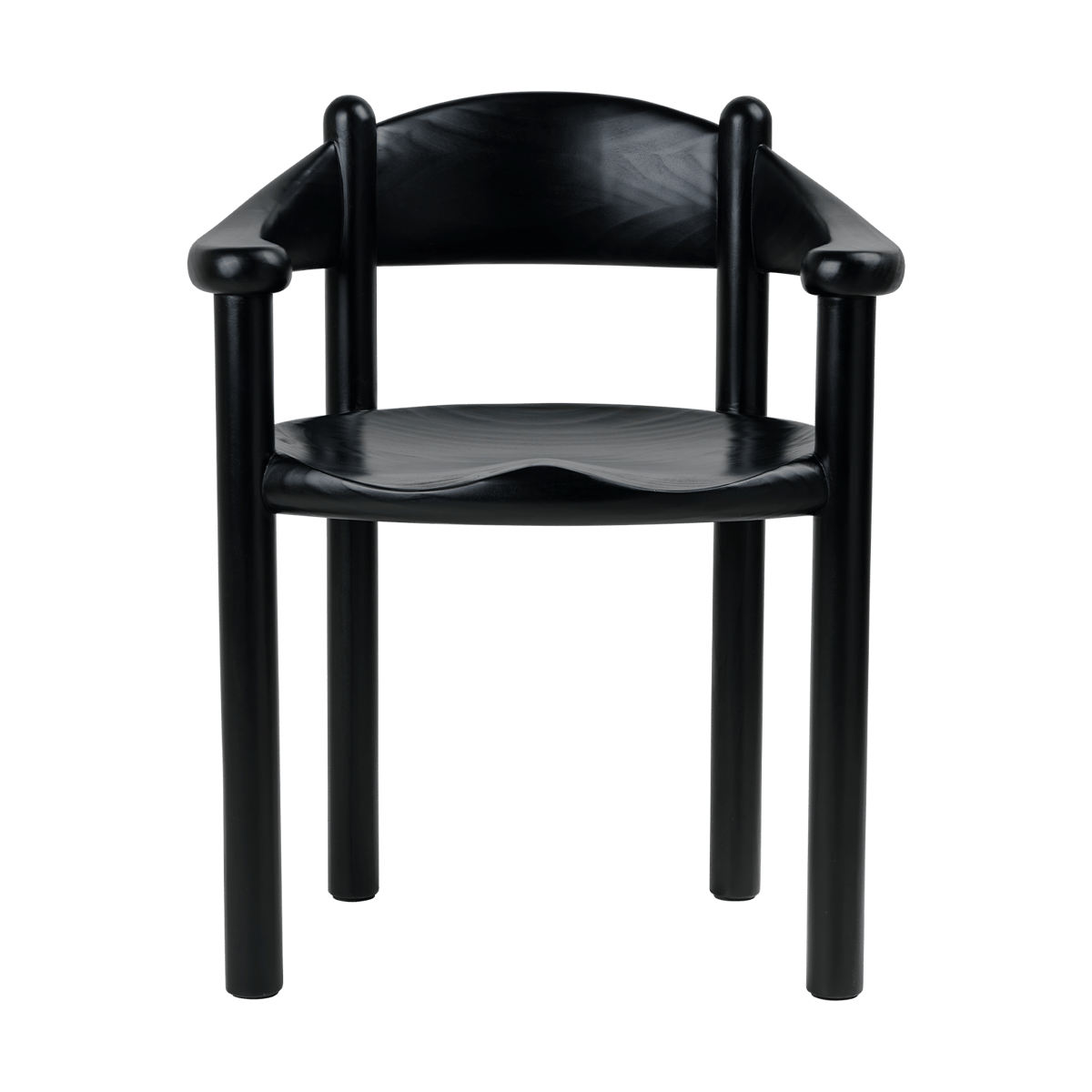 GUBI Daumiller chair with arms Brown-black pine