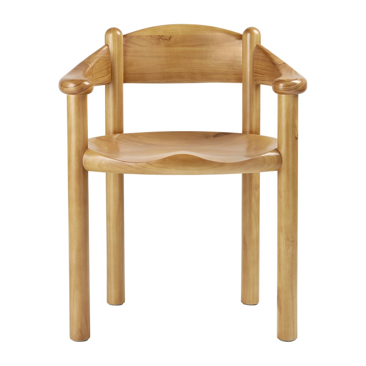 GUBI Daumiller chair with arms Golden pine