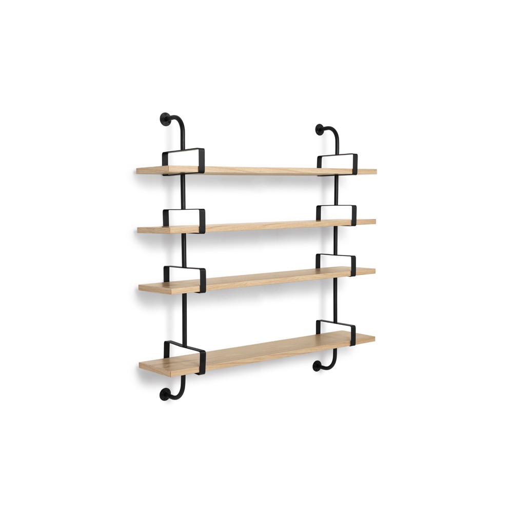 GUBI Demon wall shelf 4 levels Oak, 155 cm