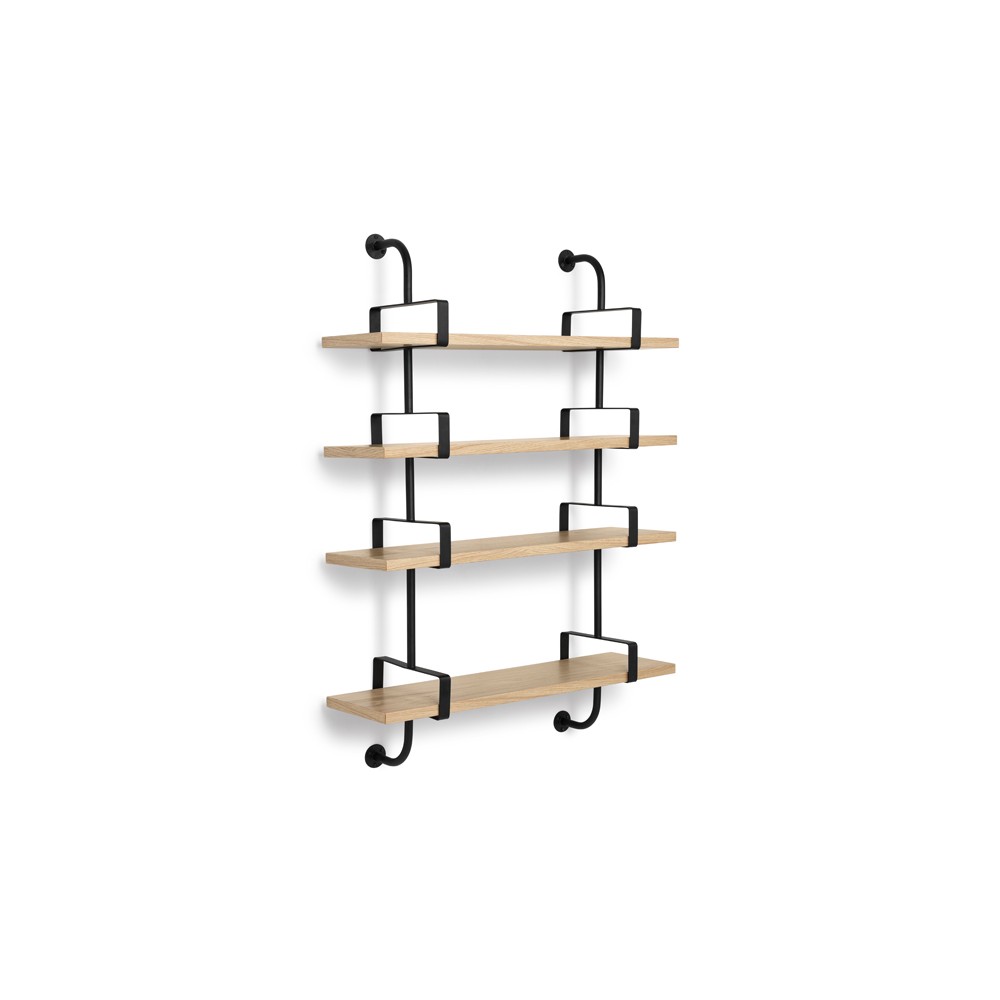 GUBI Demon wall shelf 4 levels Oak, 95 cm