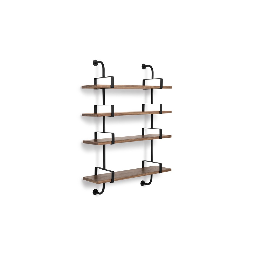 GUBI Demon wall shelf 4 levels Walnut, 95 cm