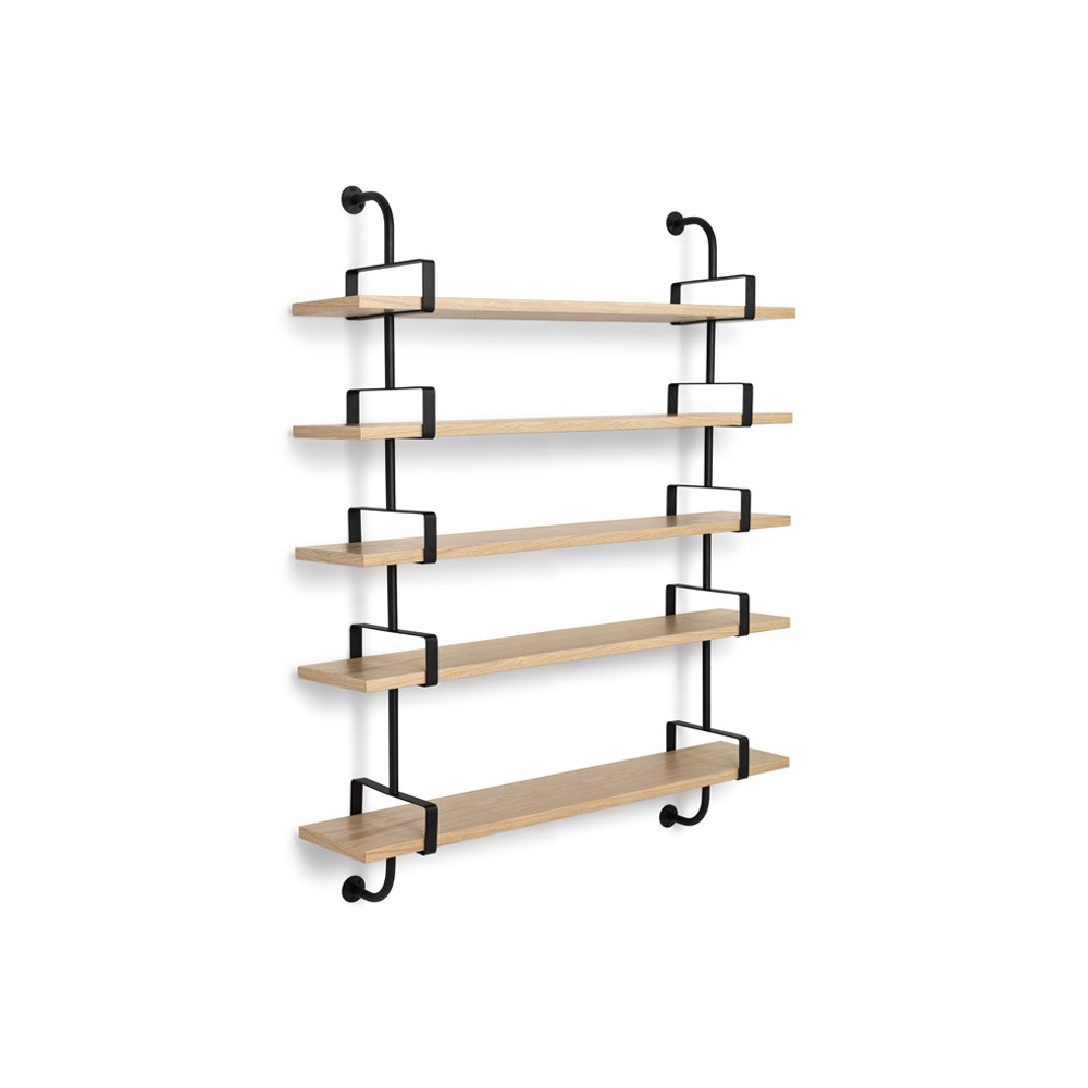 GUBI Demon wall shelf 5 plan Oak, 155 cm