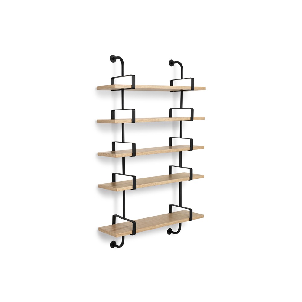 GUBI Demon wall shelf 5 plan Oak, 95 cm