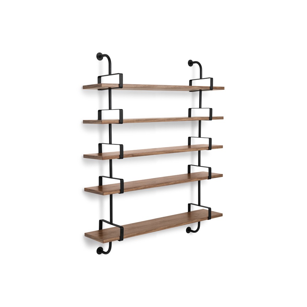 GUBI Demon wall shelf 5 plan Walnut, 155 cm