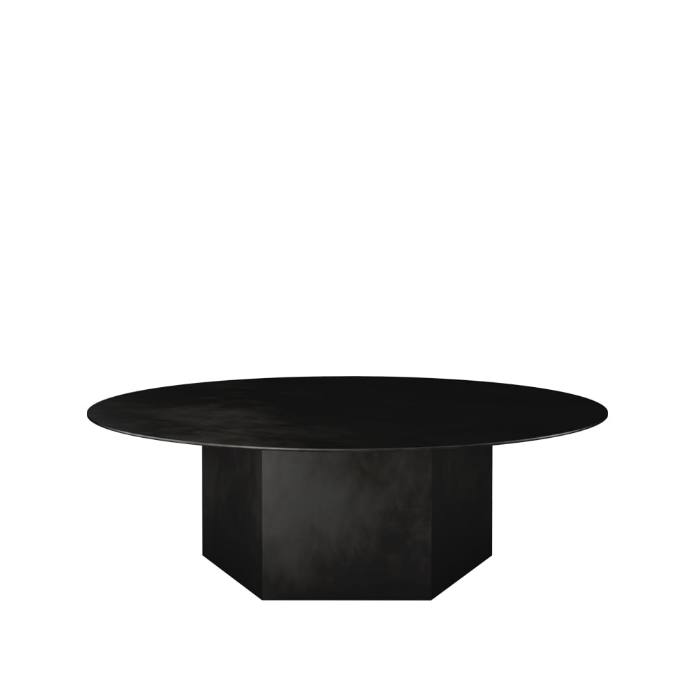 GUBI Epic Steel coffee table Midnight black, ø110cm