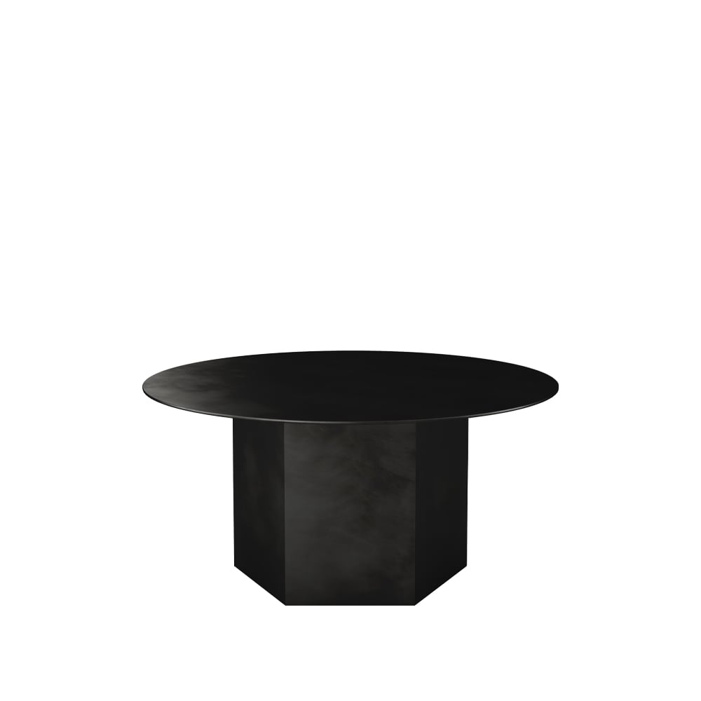 GUBI Epic Steel coffee table Midnight black, ø80cm