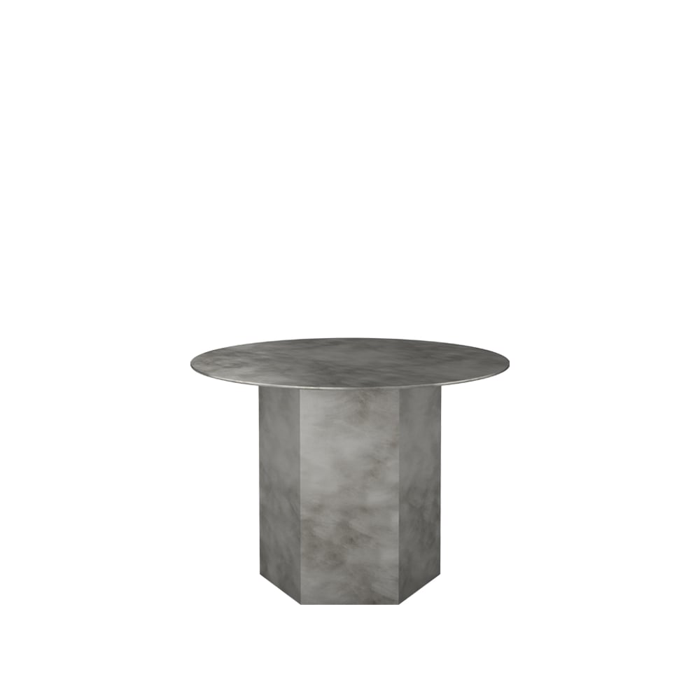 GUBI Epic Steel coffee table Misty grey, ø60cm