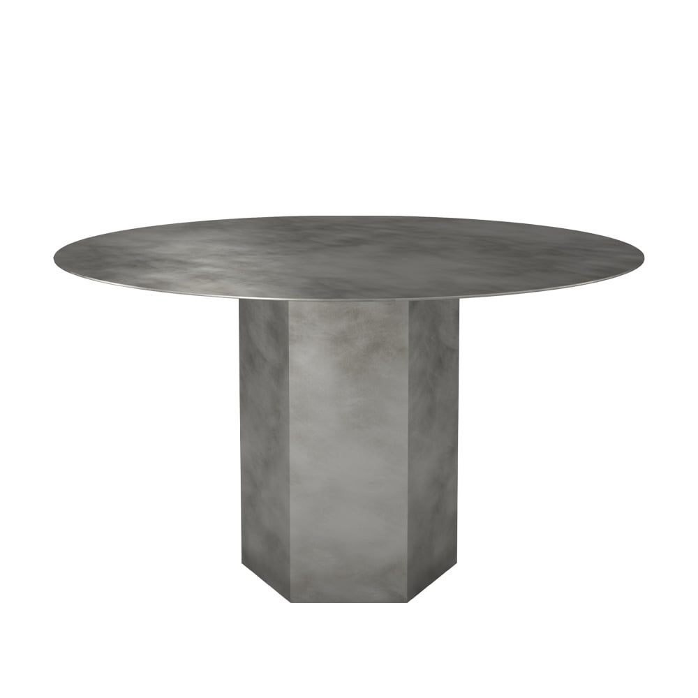 GUBI Epic Steel dining table Misty grey