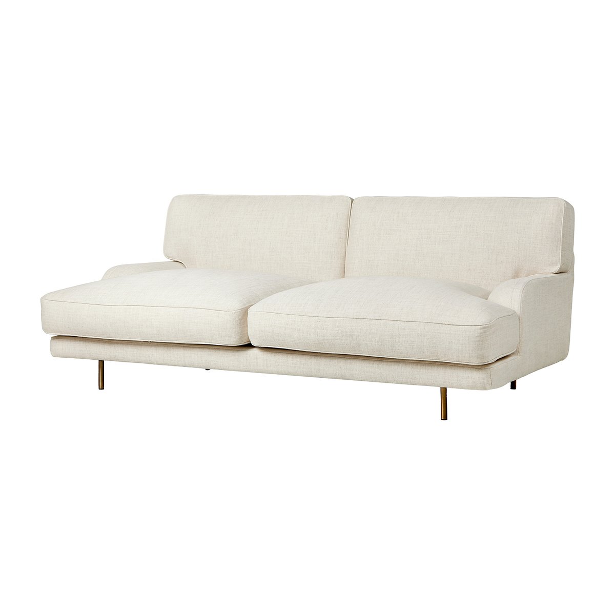 GUBI Flaneur sofa 2-seat Indianskop 15-antique brass