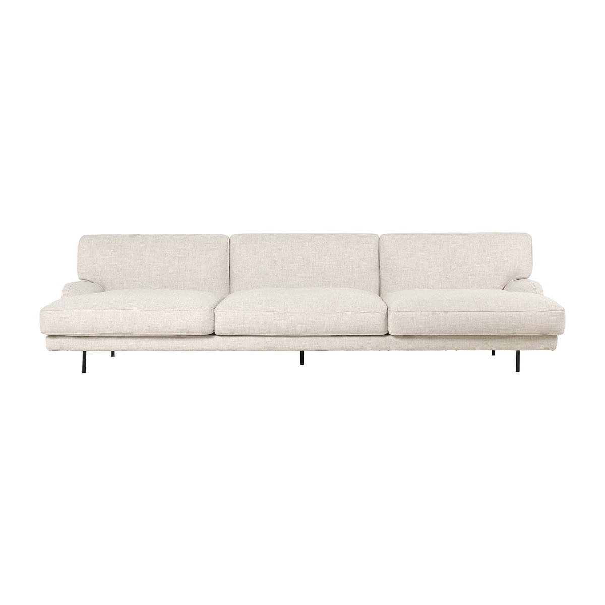 GUBI Flaneur sofa 3-seat Indianskop 15-antique brass