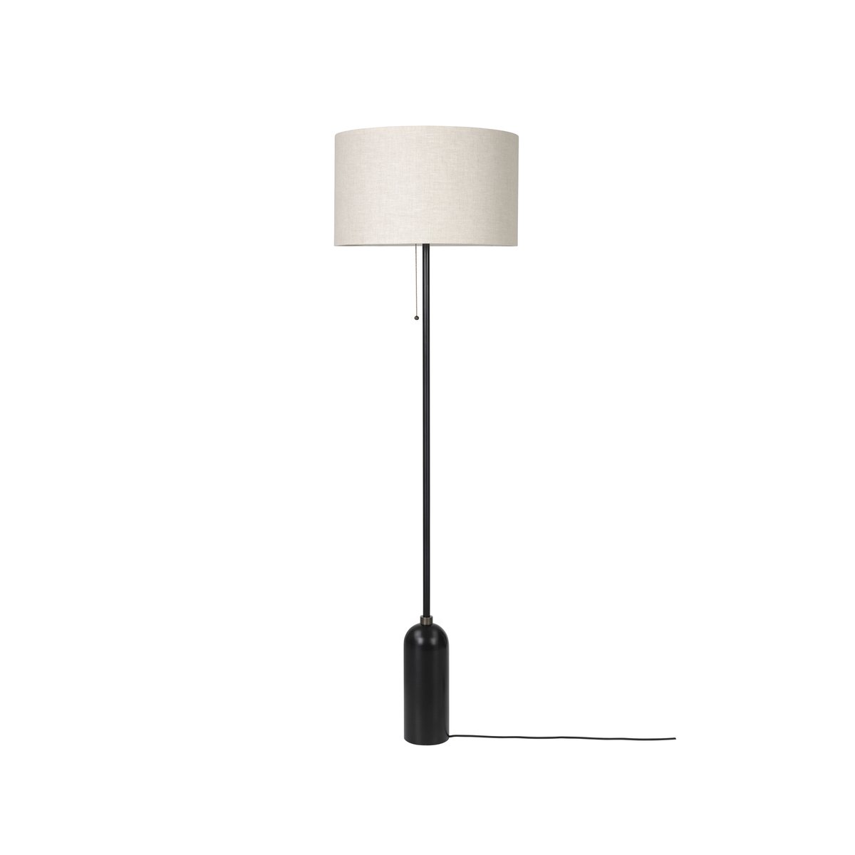 GUBI Gravity floor lamp Black steel/canvas