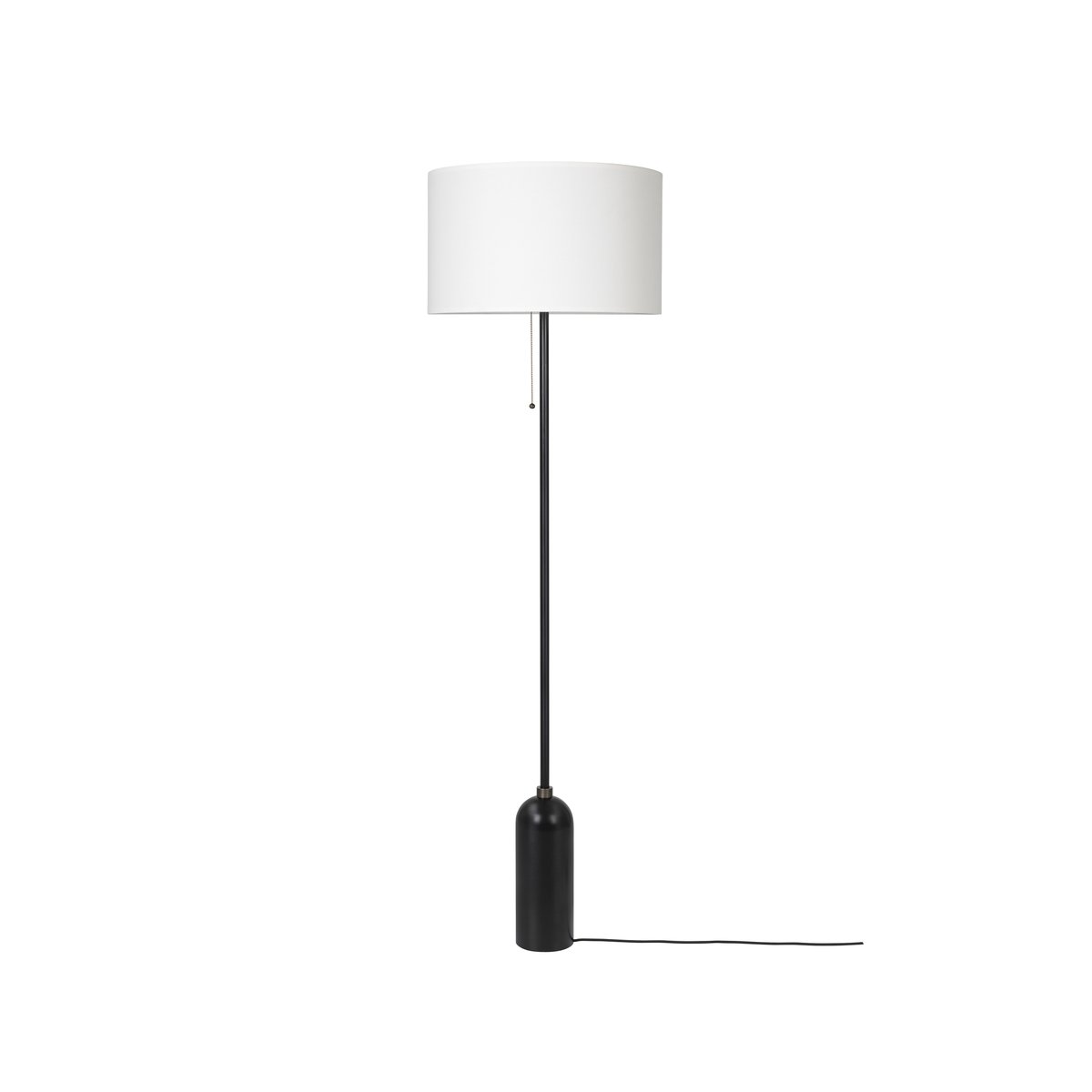 GUBI Gravity floor lamp Black steel/white