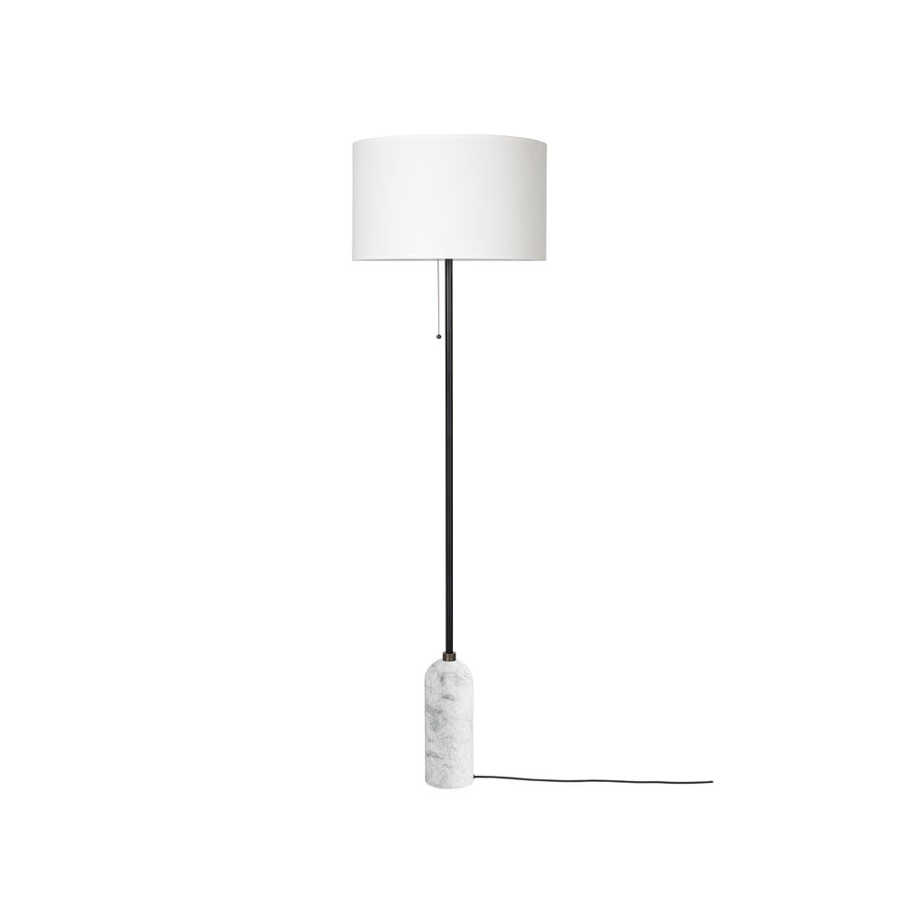 GUBI Gravity floor lamp White marble/white