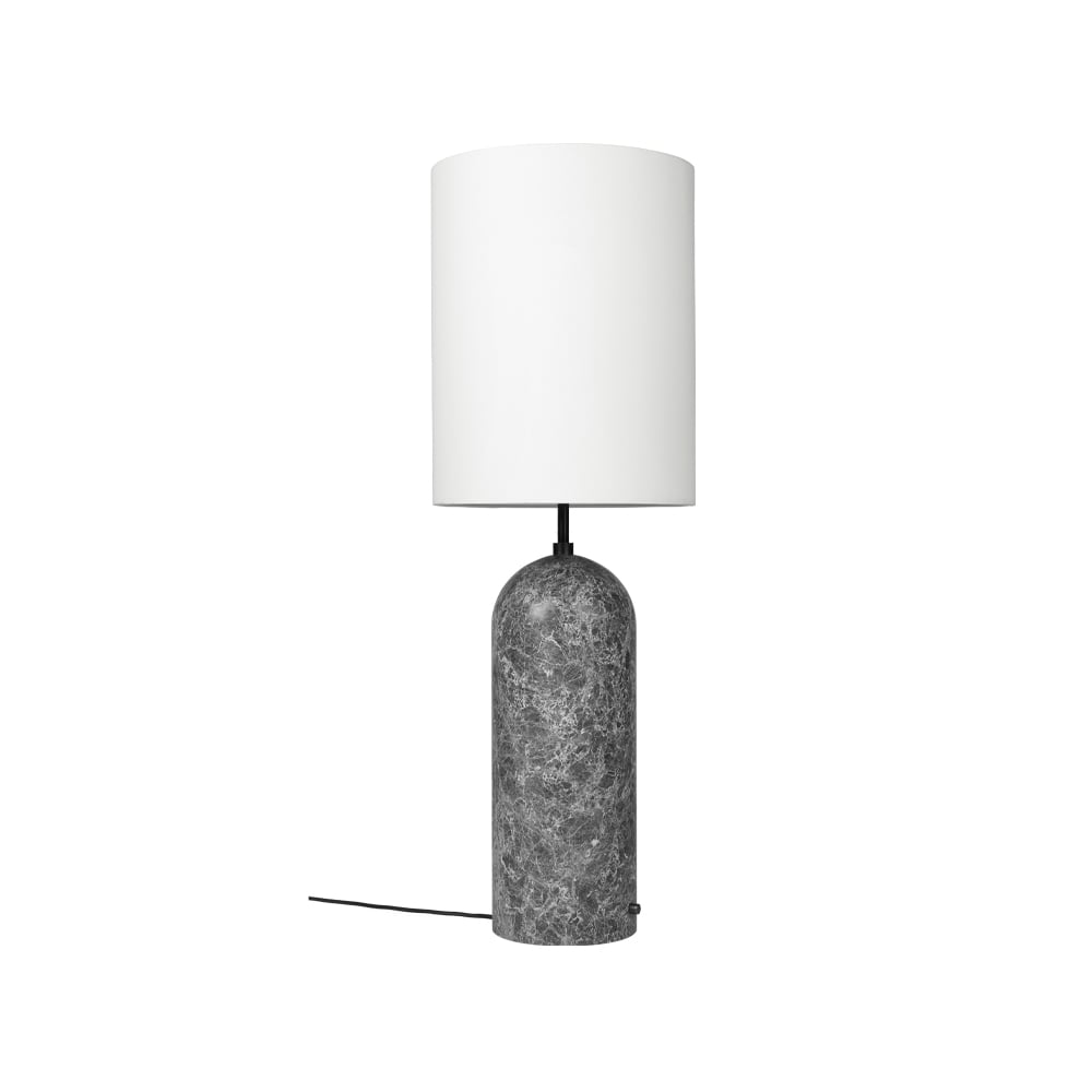 GUBI Gravity XL floor lamp Grey marble/white, high