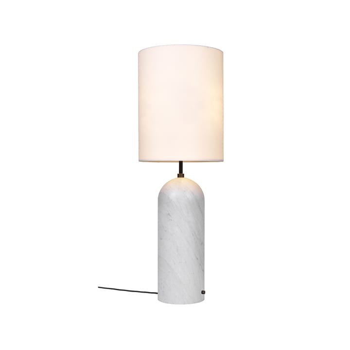 Gravity XL floor lamp, White marble/white, high GUBI