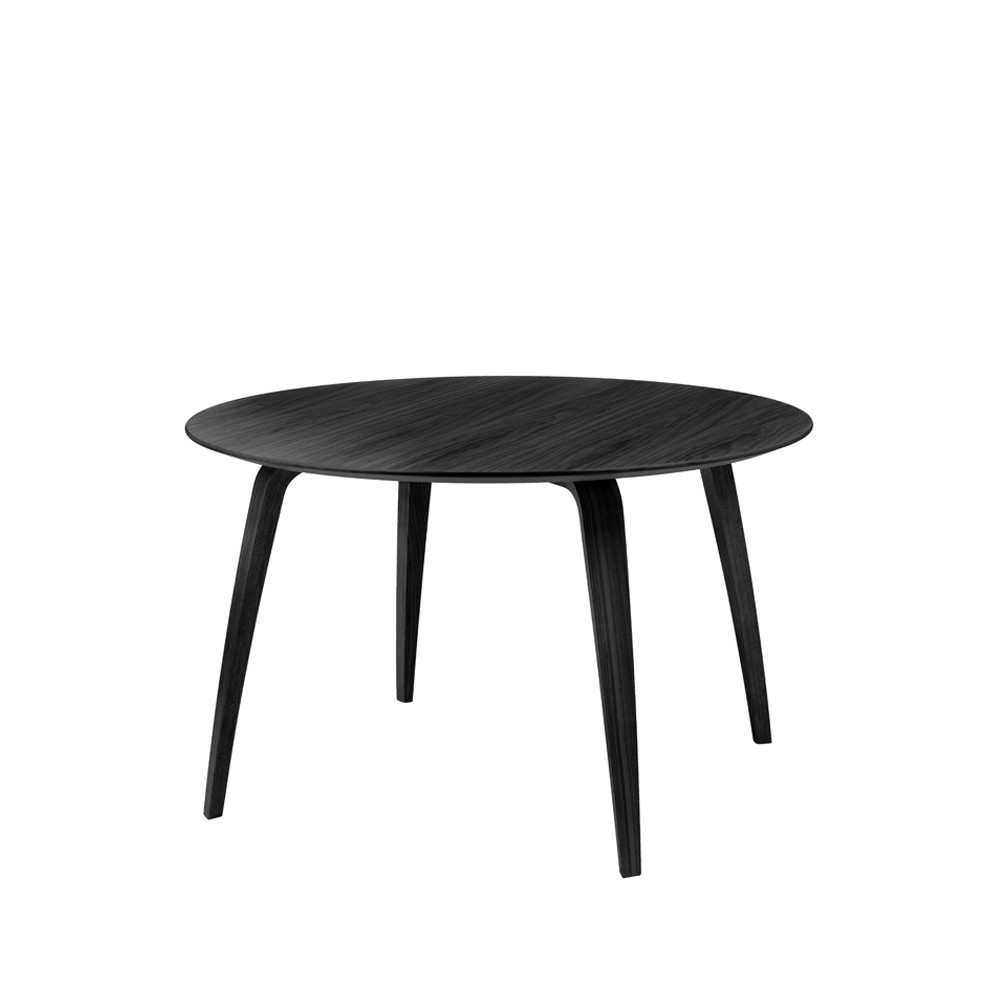 GUBI Gubi round dining table Black stained ash