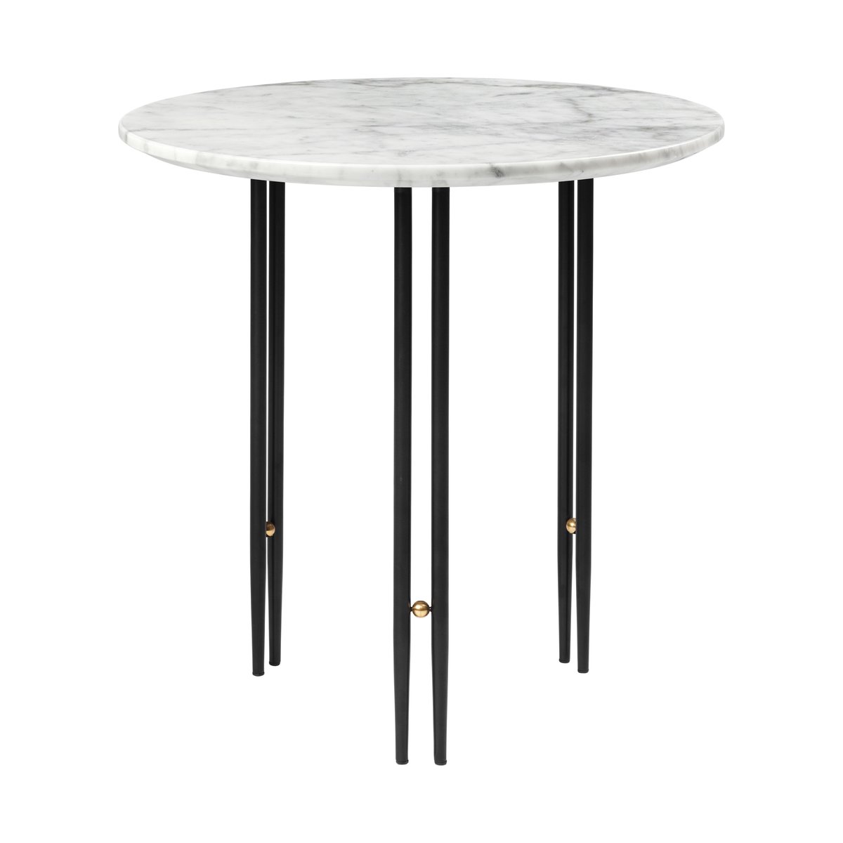 GUBI IOI coffee table Ø50 cm black-brass-white marble