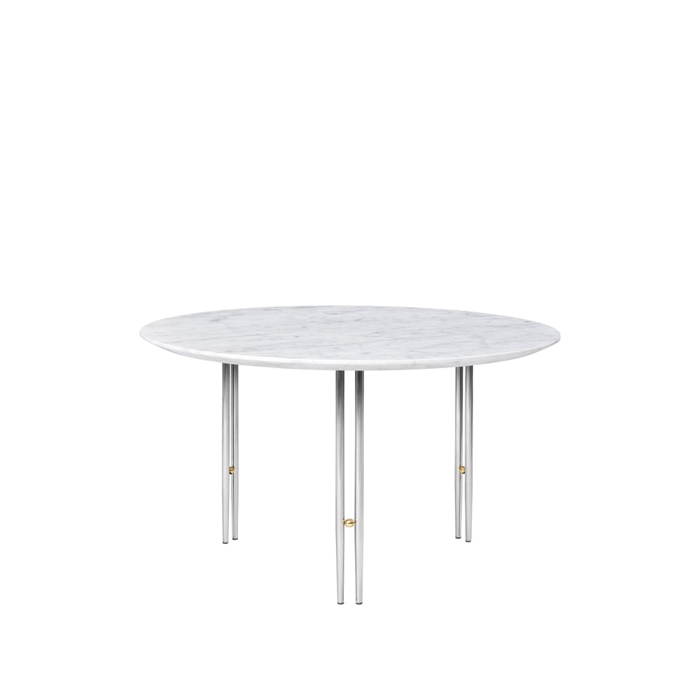 GUBI IOI coffee table White carrara marble-ø70-chrome