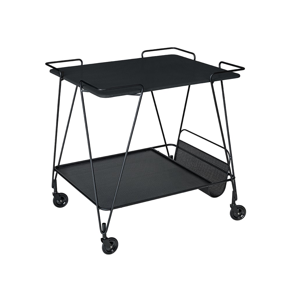 GUBI Matégot Trolley serving trolley Black