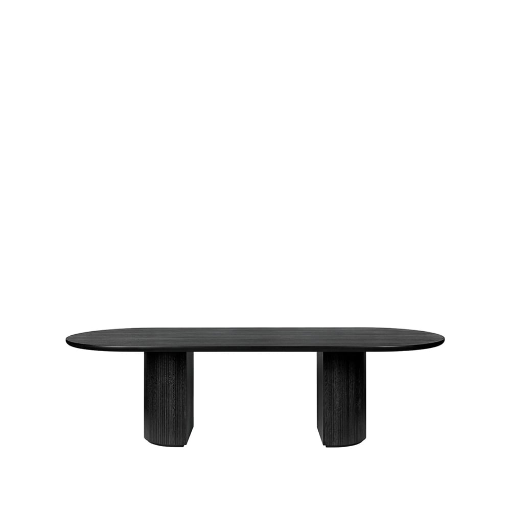 GUBI Moon dining table ellips Oak brown/black stained