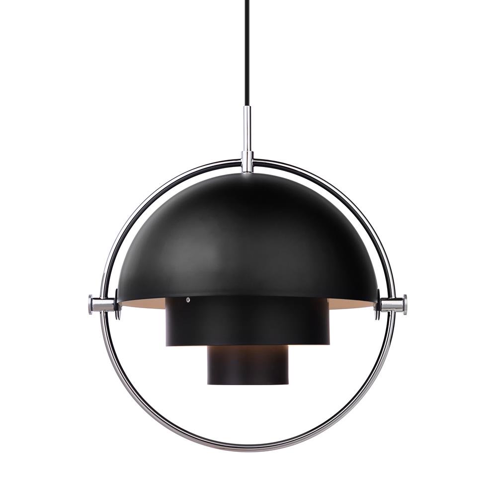 GUBI Multi-Lite ceiling lamp chrome-black