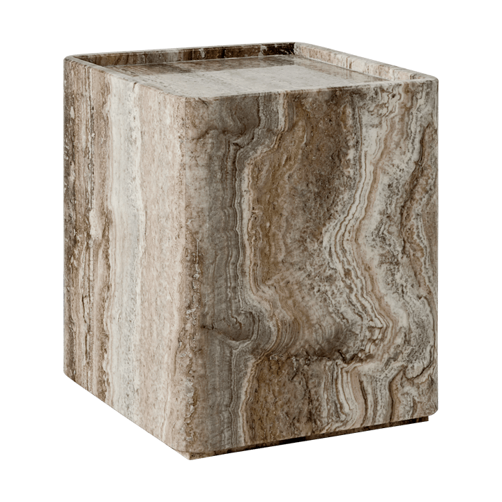 Pietra side table 33x33x40 cm - Lively sepia - GUBI