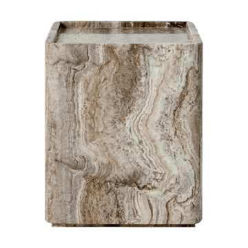 Pietra side table 33x33x40 cm - Lively sepia - GUBI