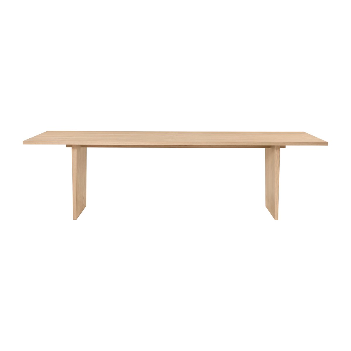 GUBI Private dining room table 100x260 cm Light-stained oak