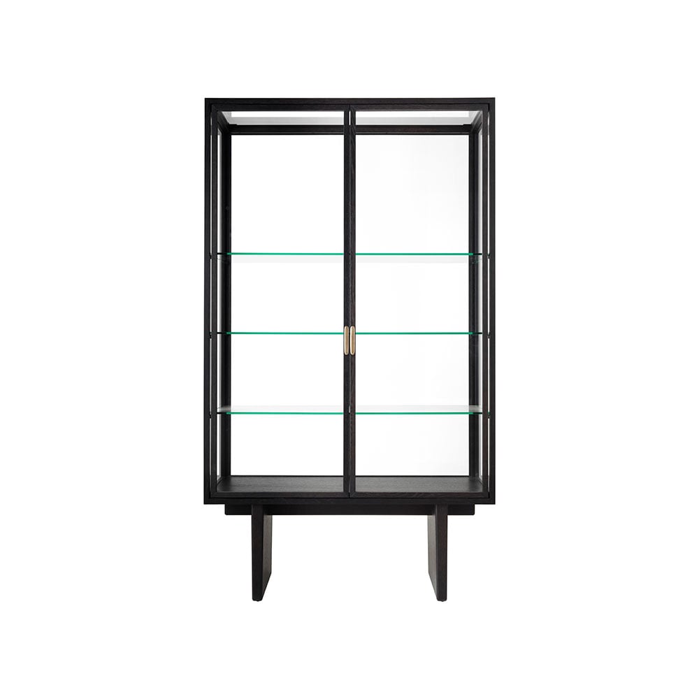 GUBI Private display cabinet Glass. brown-black stained oak